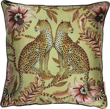 Ardmore Lovebirds Leopard Silk Pillow, Holiday Gift Guide, Fritz Porter Design Collective