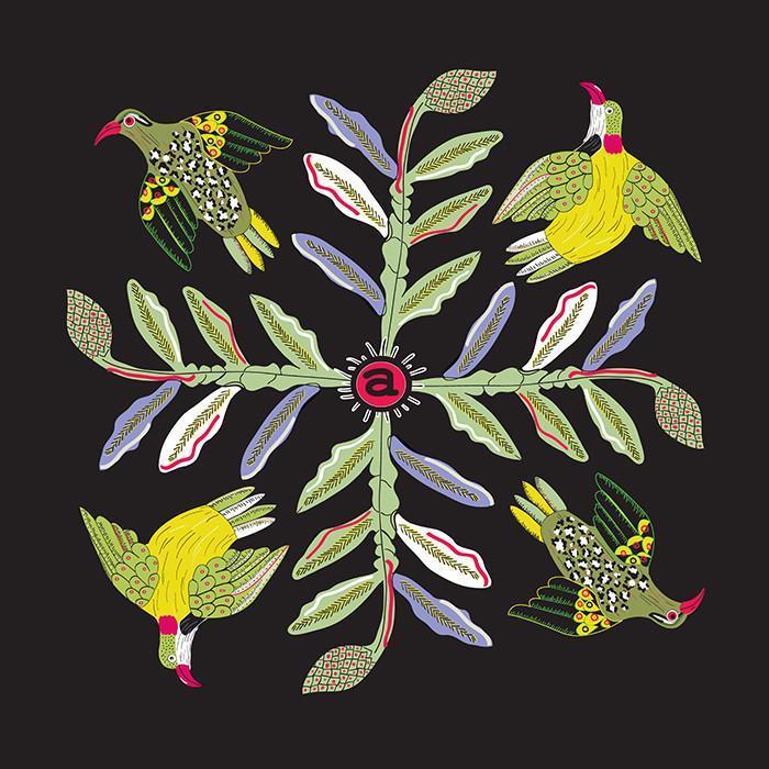 Bird Crossing Night Fabric