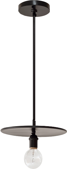 Black Pendant, Light, Steel Rod, Brass, Fritz Porter, Design Collective