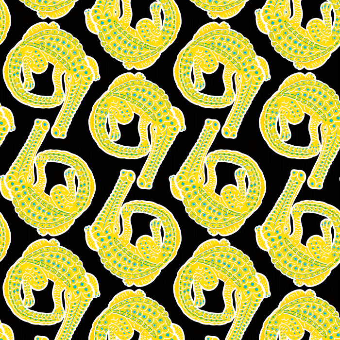 Croco Lime Light Fabric