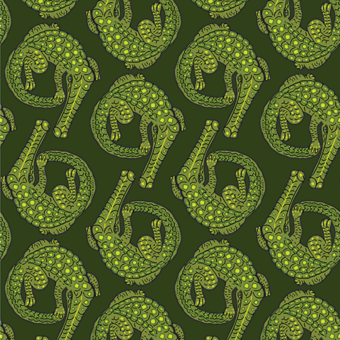 Croco Rivergreen Fabric