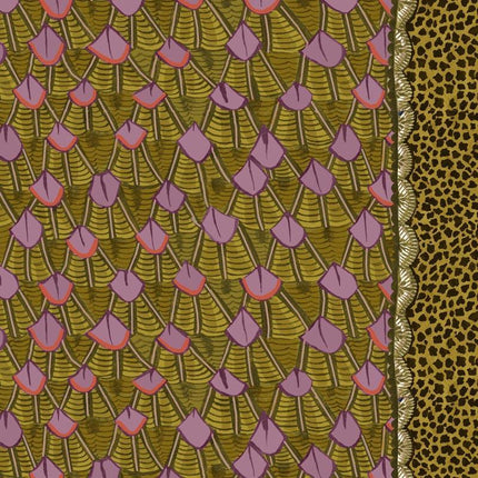 Feather Chartreuse Fabric
