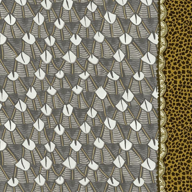 Feather Silver Ripple Fabric