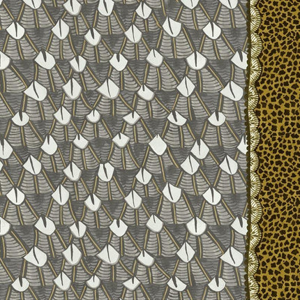 Feather Silver Ripple Fabric