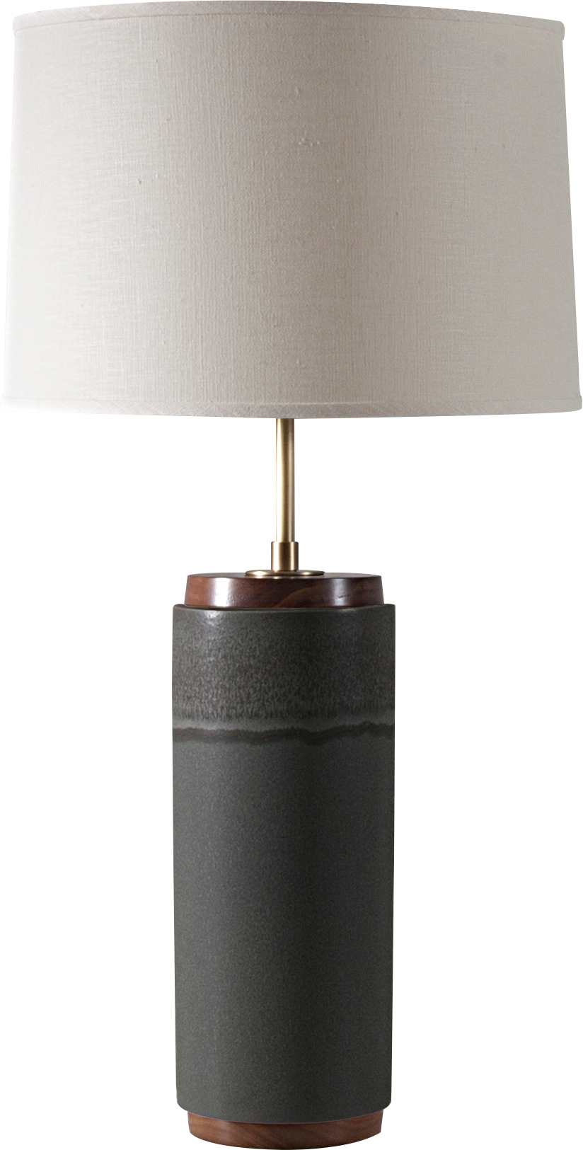 Heyward Lamp, Lighting, Modern, Linen, Stoneware, Fritz Porter, Design Collective