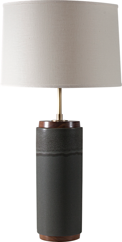 Heyward Lamp, Lighting, Modern, Linen, Stoneware, Fritz Porter, Design Collective