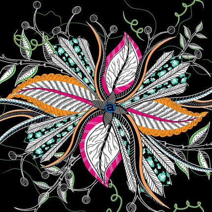 Hippo Flower Night Fabric