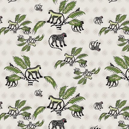 Monkey Palm Desert Fabric