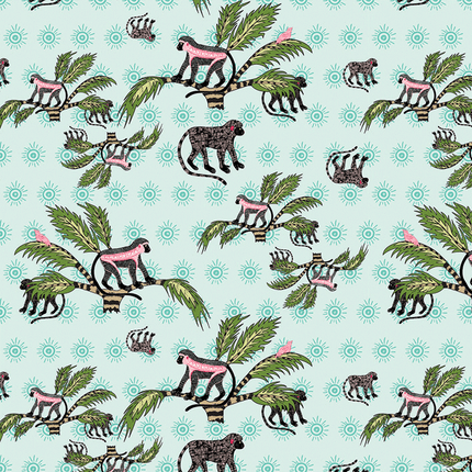 Monkey Palm Oasis Fabric