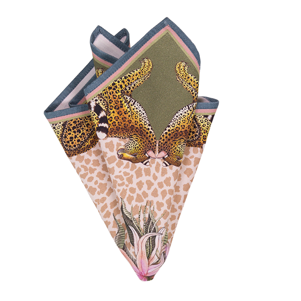 Pair of Leopard Lily Napkins