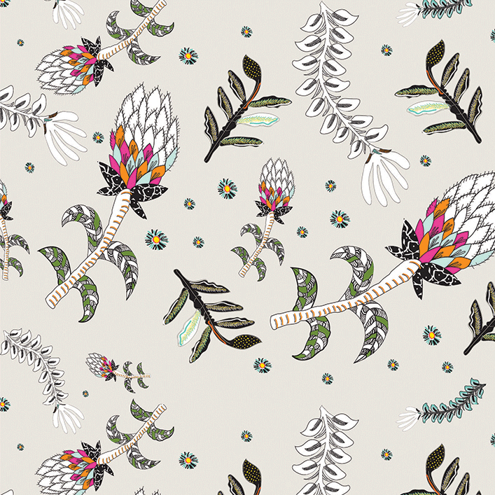 Protea Fields Kingfisher Fabric