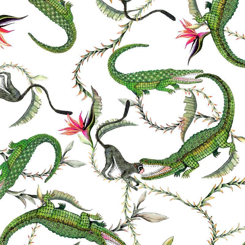 River Chase River Green Fabric