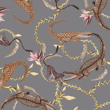 River Chase Silver Ripple Fabric