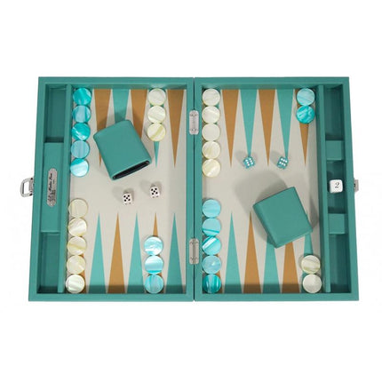 Imitation Leather Backgammon Set - Medium