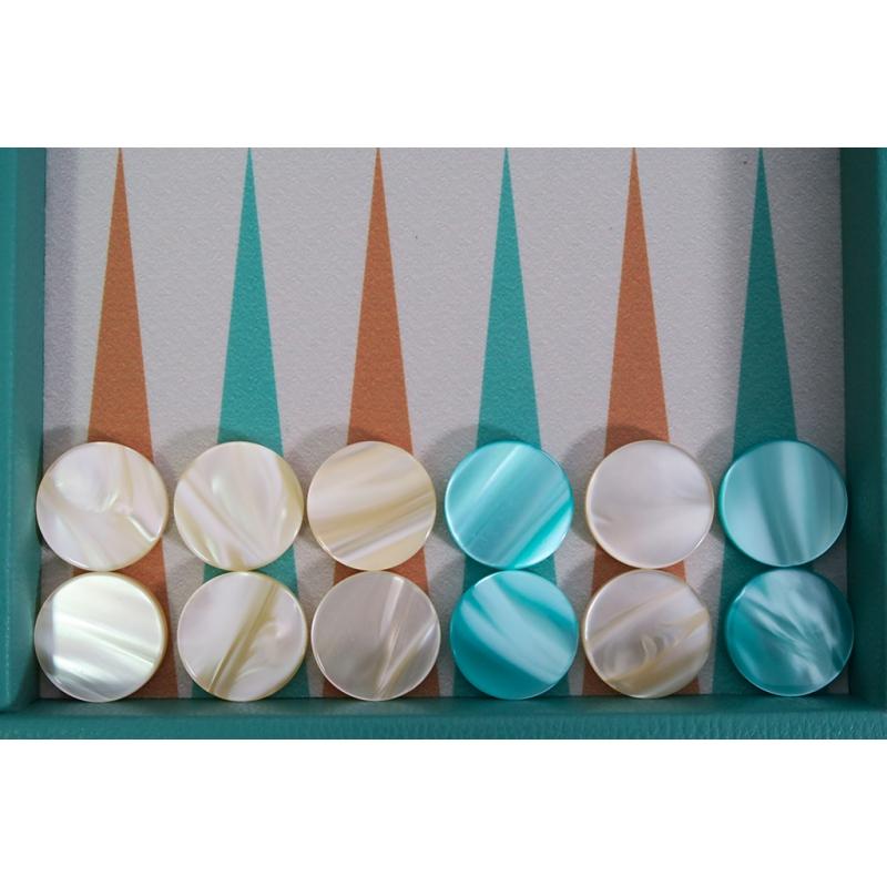 Imitation Leather Backgammon Set - Medium