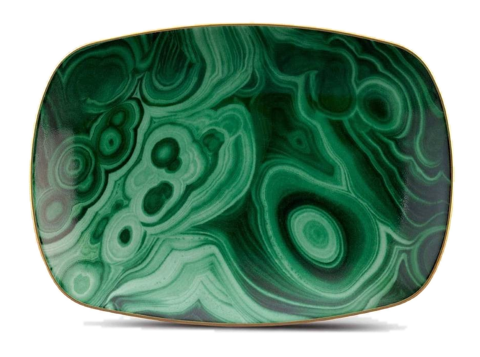Malachite Rectangular Tray - Small