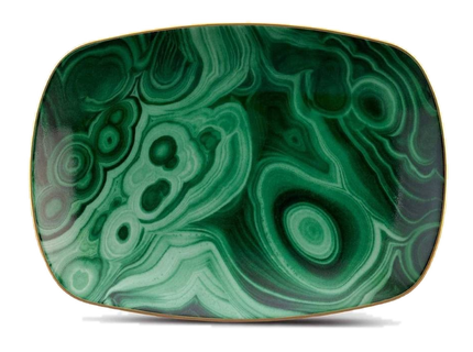 Malachite Rectangular Tray - Small